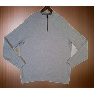 The Normal Brand 1/4 Zip Sweater Men's XL Gray Long Sleeve Pullover Stretch